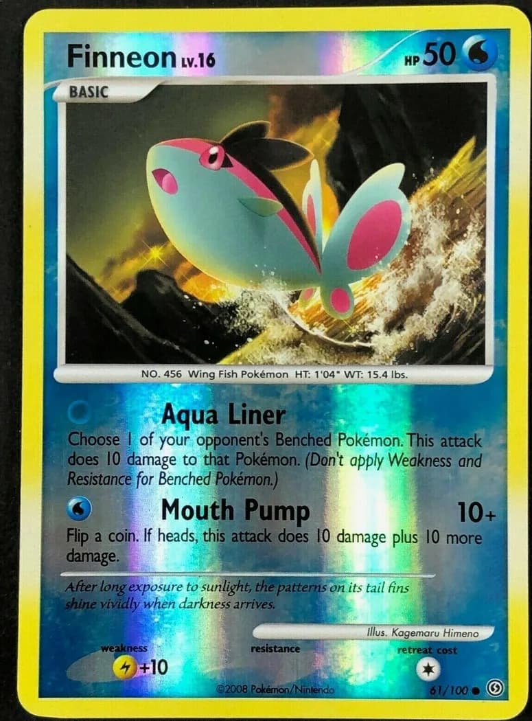 Finneon reverse holo card front, Stormfront 61/100