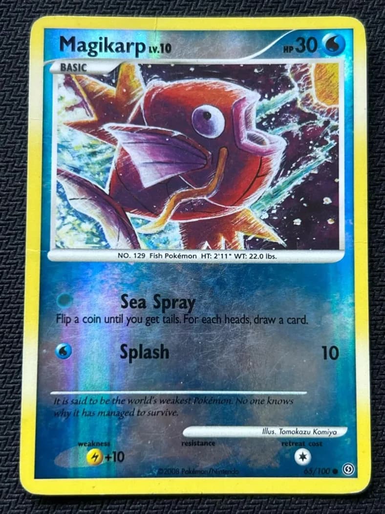 Magikarp reverse holo card front, Stormfront 65/100