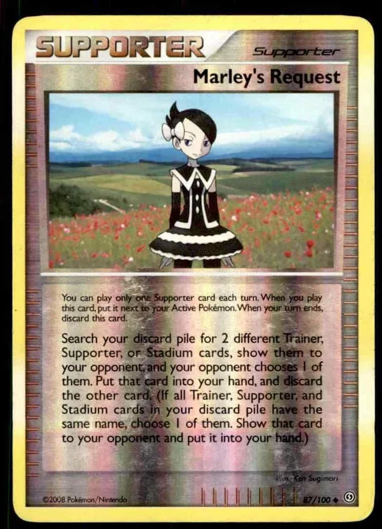 Marley's Request reverse holo card front, Stormfront 87/100