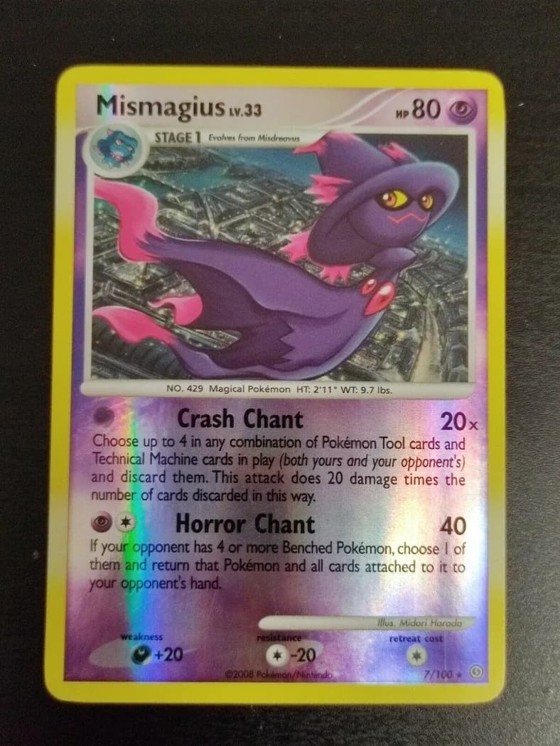 Mismagius reverse holo card front, Stormfront 7/100