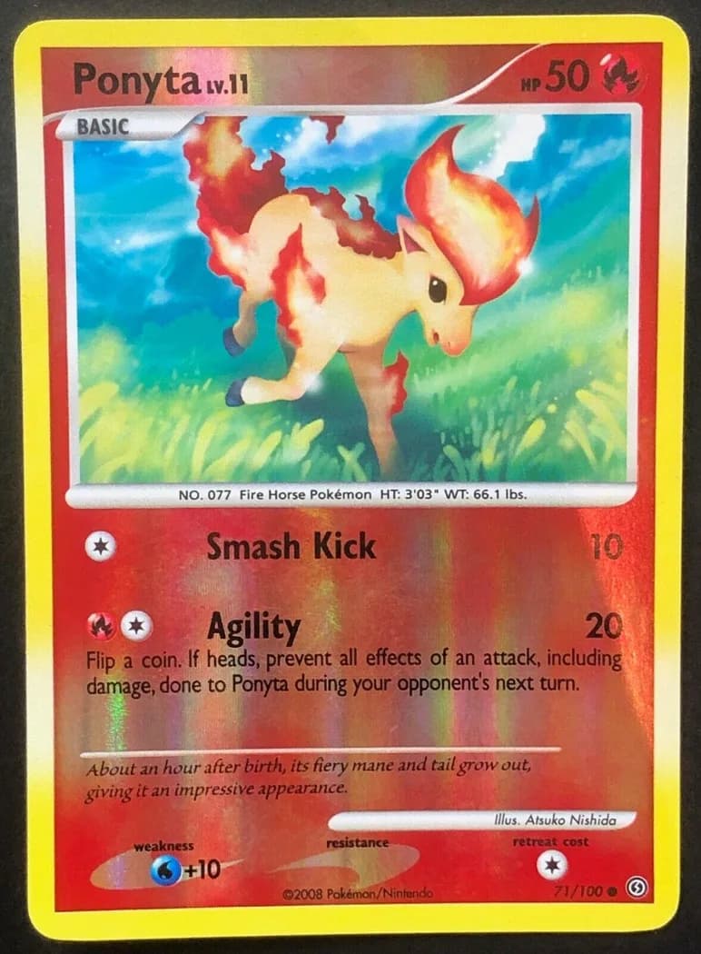 Ponyta reverse holo card front, Stormfront 71/100
