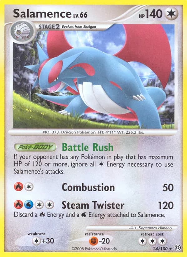 Salamence card front, Stormfront 24/100