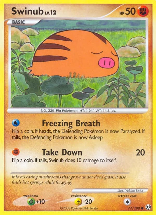 Stormfront Swinub card front, 77/100