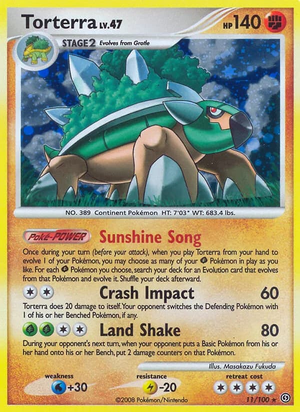 Torterra card front, Stormfront 11/100