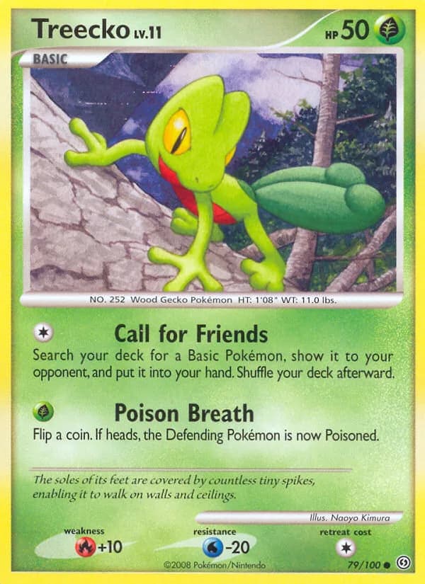 Stormfront Treecko card front, 79/100