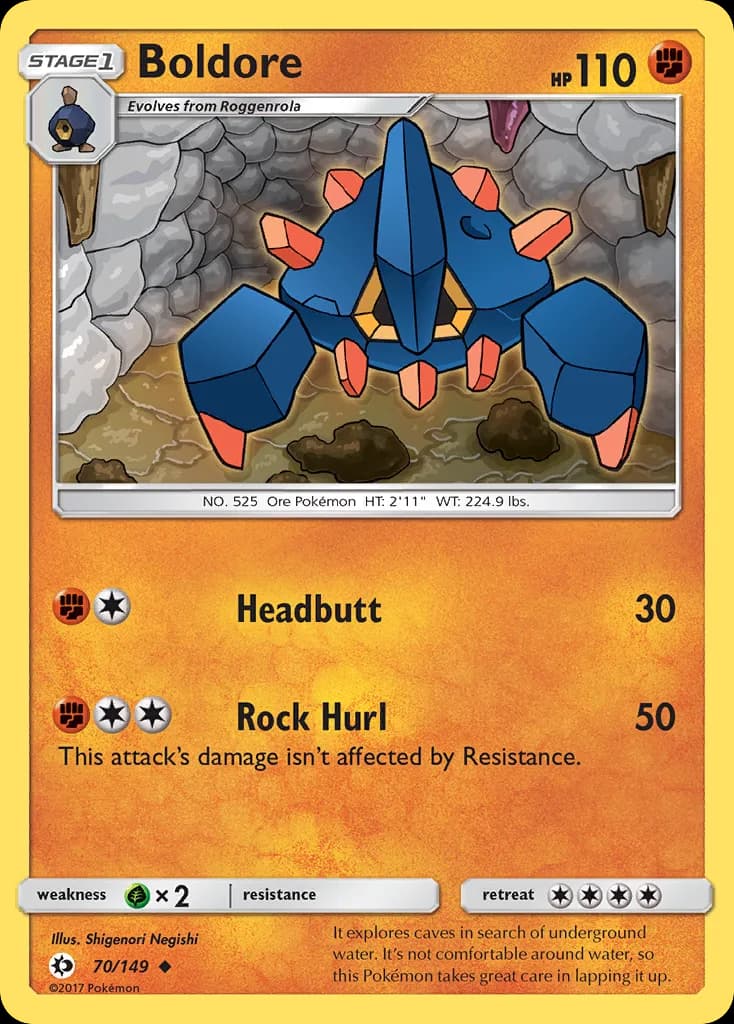 Sun & Moon Boldore card front, 70/149