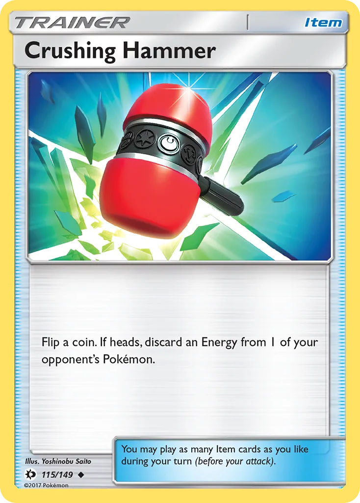 Sun & Moon Crushing Hammer card front, 115/149