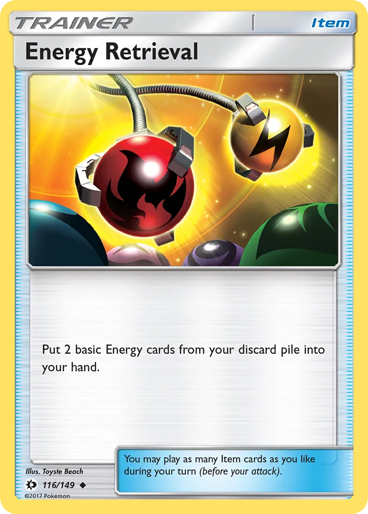 Sun & Moon Energy Retrieval card front, 116/149