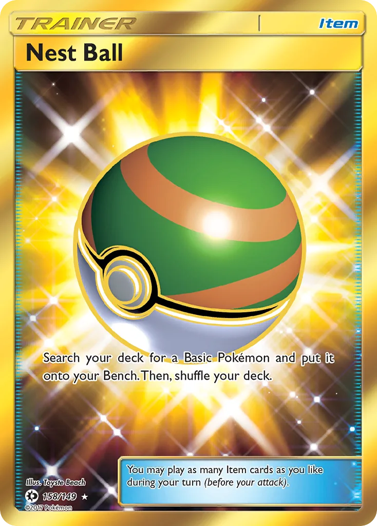 Sun & Moon Nest Ball card front, 158/149