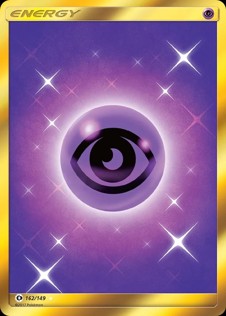 Sun & Moon Psychic Energy card front, 162/149