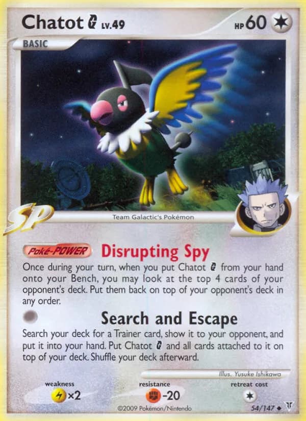 Supreme Victors Chatot G card front, 54/147