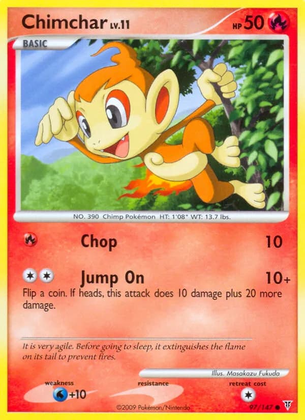Supreme Victors Chimchar card front, 97/147