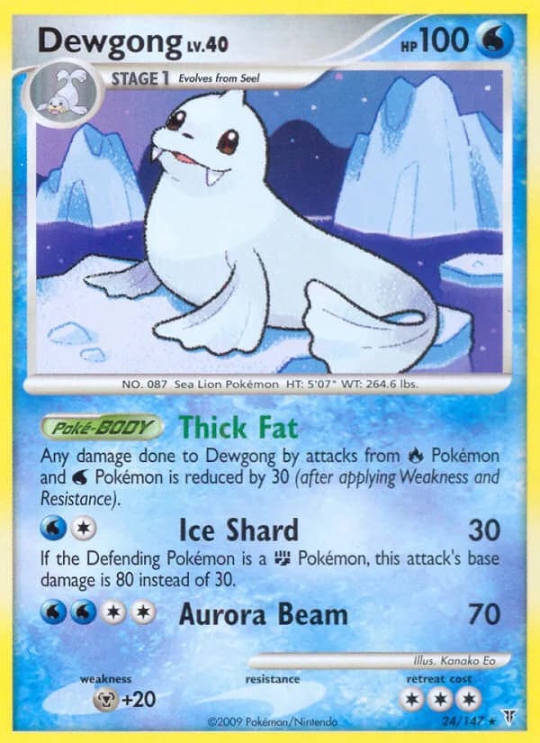 Supreme Victors Dewgong card front, 24/147