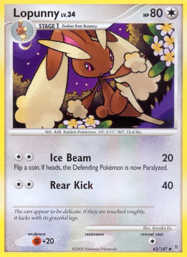 Supreme Victors Lopunny card front, 63/147