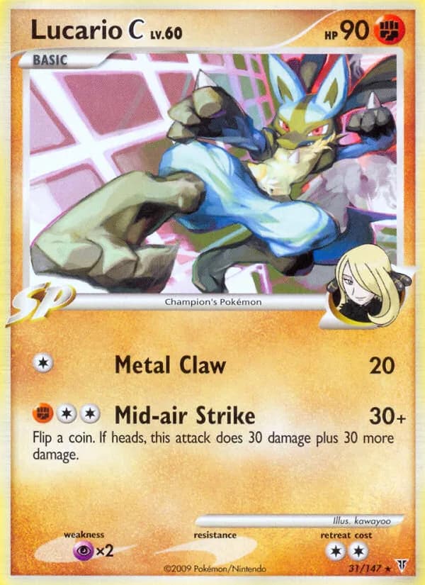 Lucario C card front, Supreme Victors 31/147