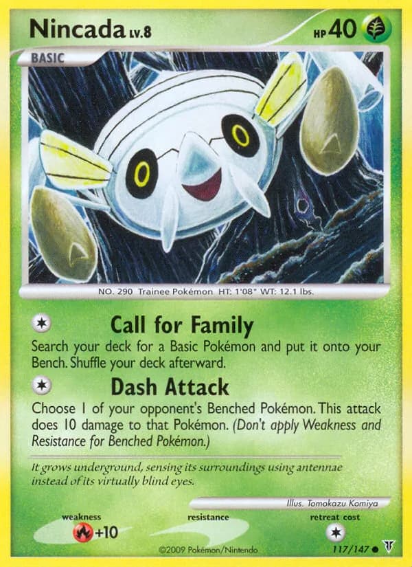 Supreme Victors Nincada card front, 117/147