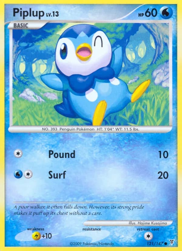 Piplup card front, Supreme Victors 121/147
