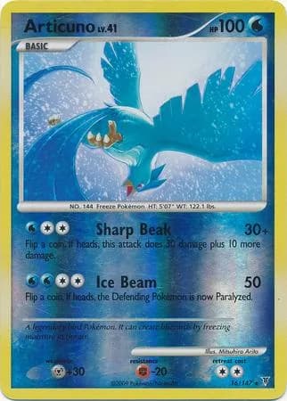 Articuno reverse holo card front, Supreme Victors 16/147