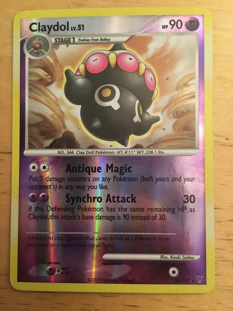 Claydol reverse holo card front, Supreme Victors 22/147