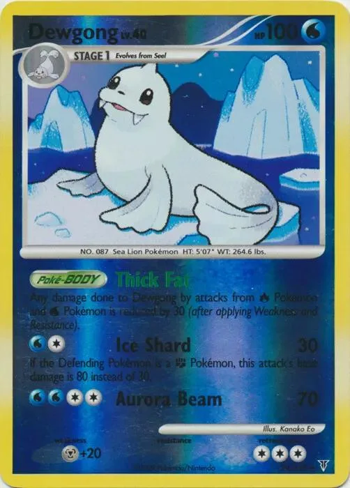 Dewgong reverse holo card front, Supreme Victors 24/147