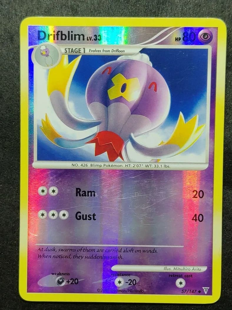 Drifblim reverse holo card front, Supreme Victors 57/147