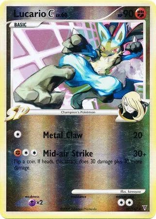 Lucario C reverse holo card front, Supreme Victors 31/147