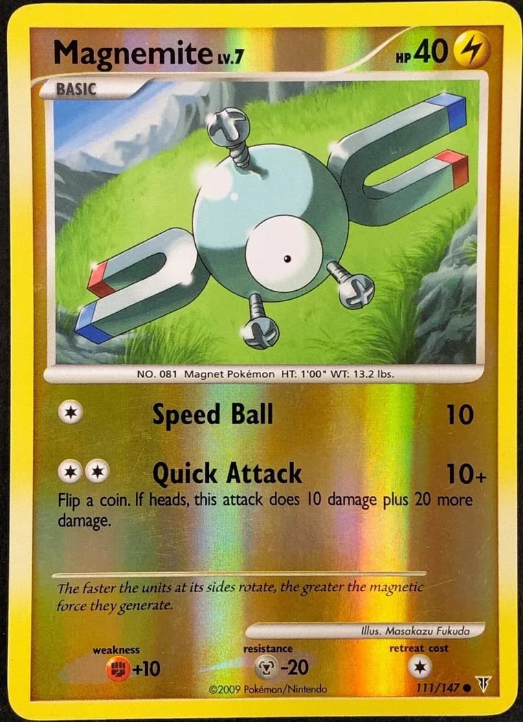 Magnemite reverse holo card front, Supreme Victors 111/147