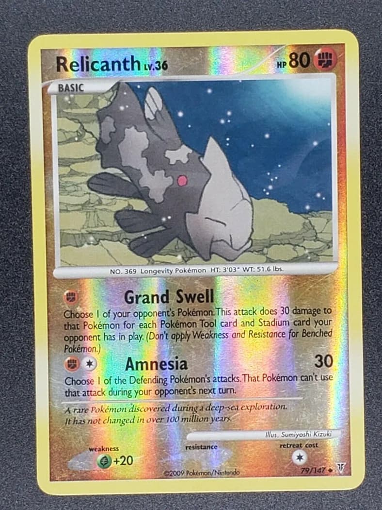 Relicanth reverse holo card front, Supreme Victors 79/147