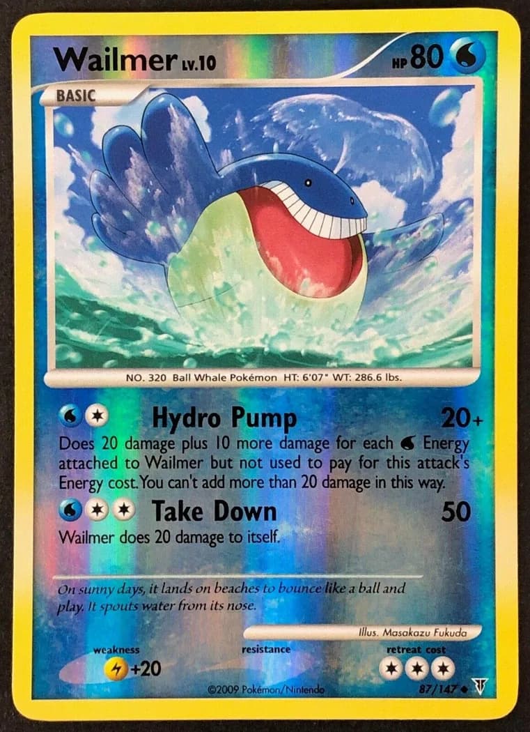 Wailmer reverse holo card front, Supreme Victors 87/147