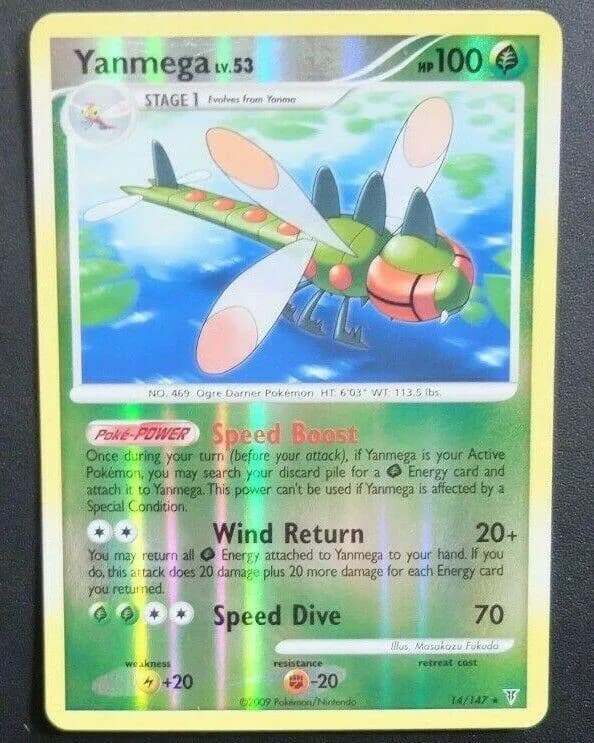 Yanmega reverse holo card front, Supreme Victors 14/147