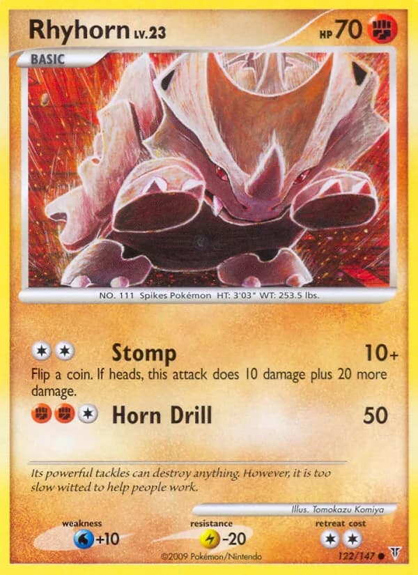 Supreme Victors Rhyhorn card front, 122/147