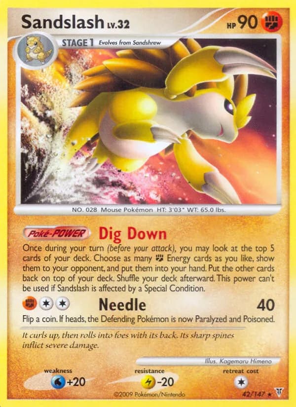 Supreme Victors Sandslash card front, 42/147