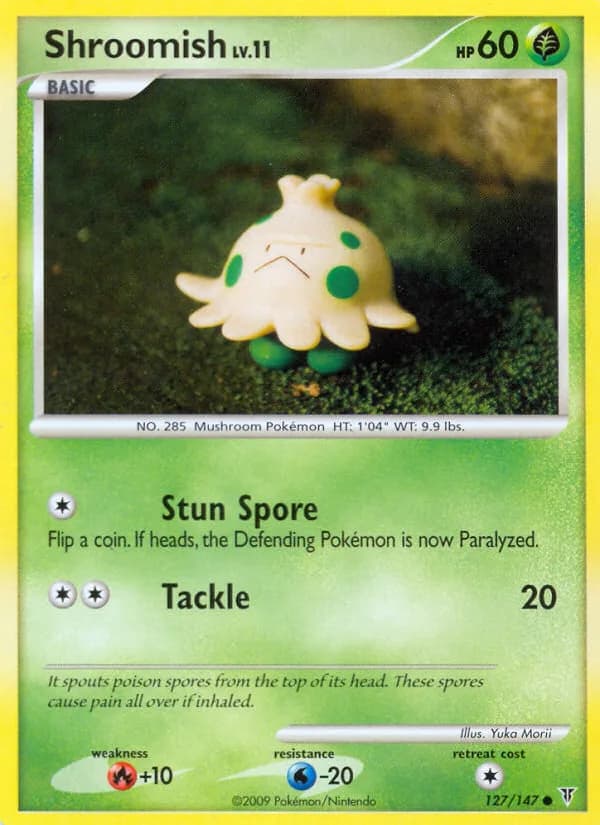 Shroomish, Supreme Victors 127/147, English non-holo base-card reference; reverse-holo finish is not shown