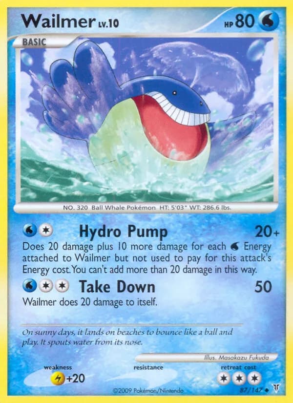 Supreme Victors Wailmer card front, 87/147