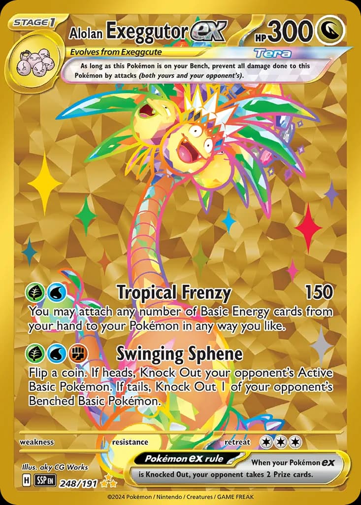 Surging Sparks Alolan Exeggutor ex card front, 248/191