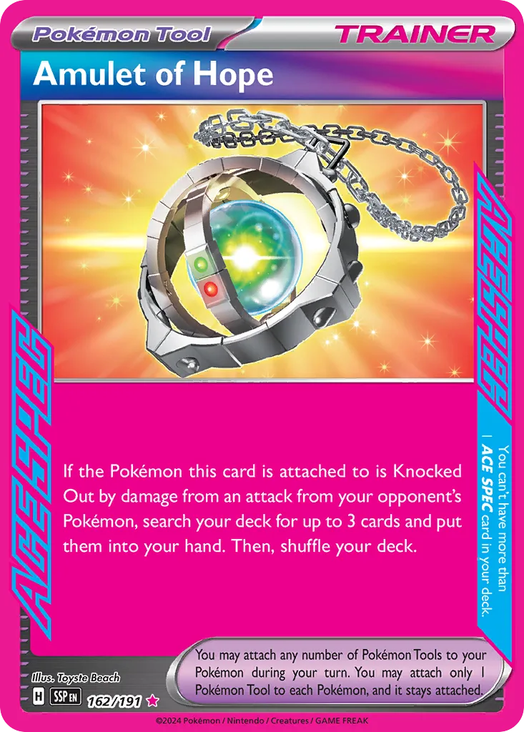 Surging Sparks Amulet of Hope card front, 162/191
