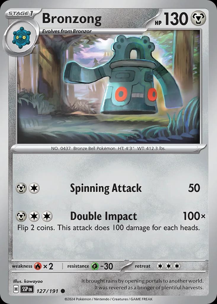 Surging Sparks Bronzong card front, 127/191
