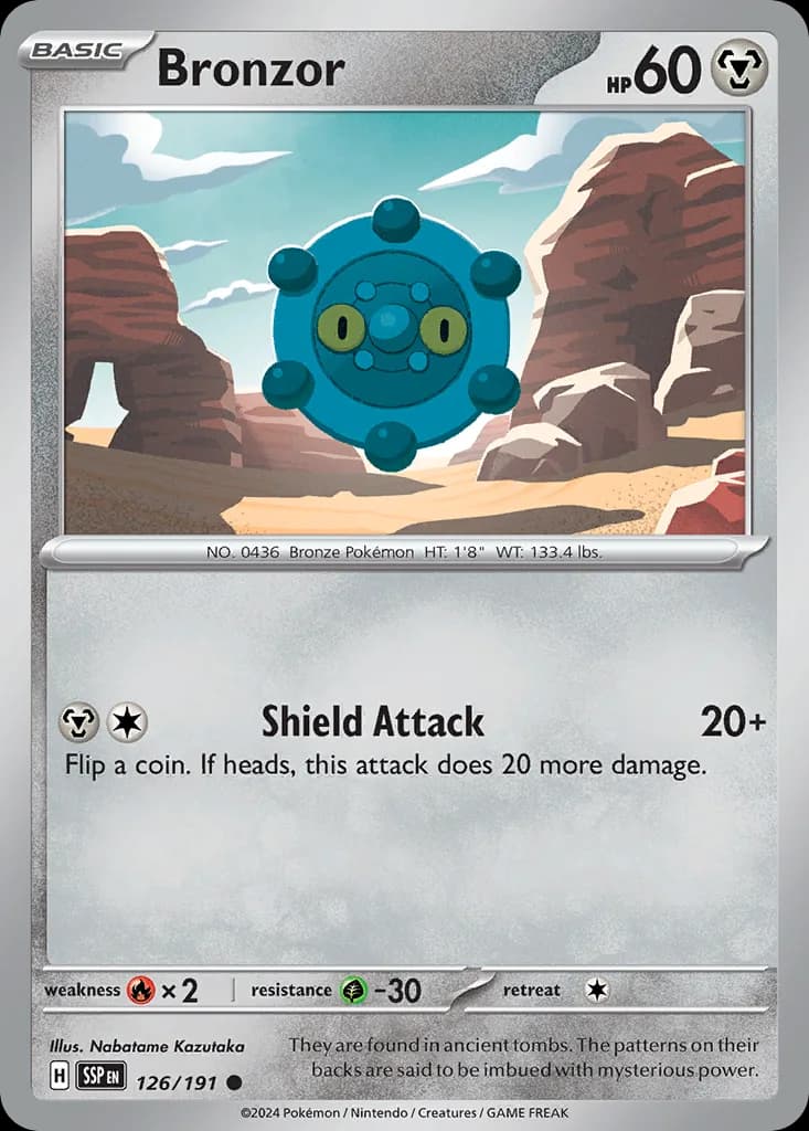 Surging Sparks Bronzor card front, 126/191