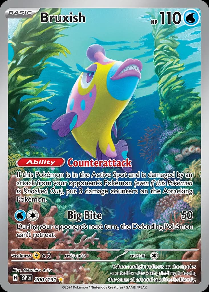 Surging Sparks Bruxish card front, 200/191