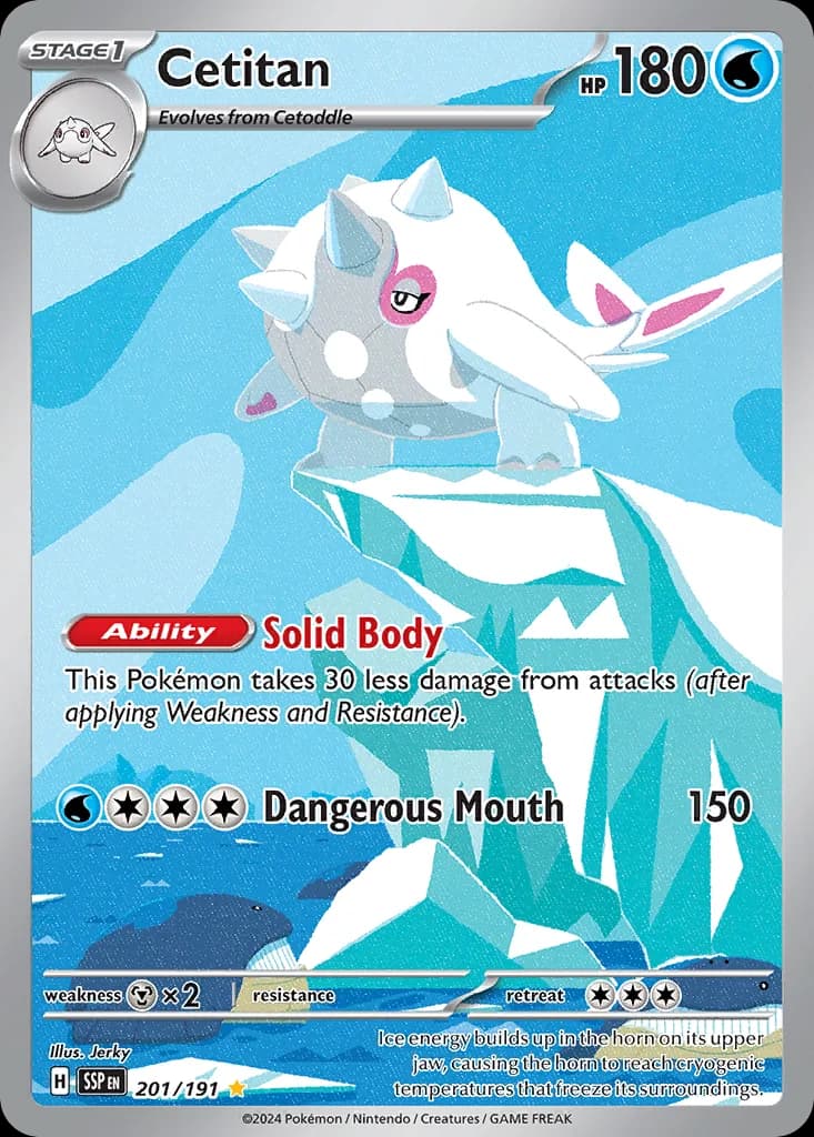 Surging Sparks Cetitan card front, 201/191