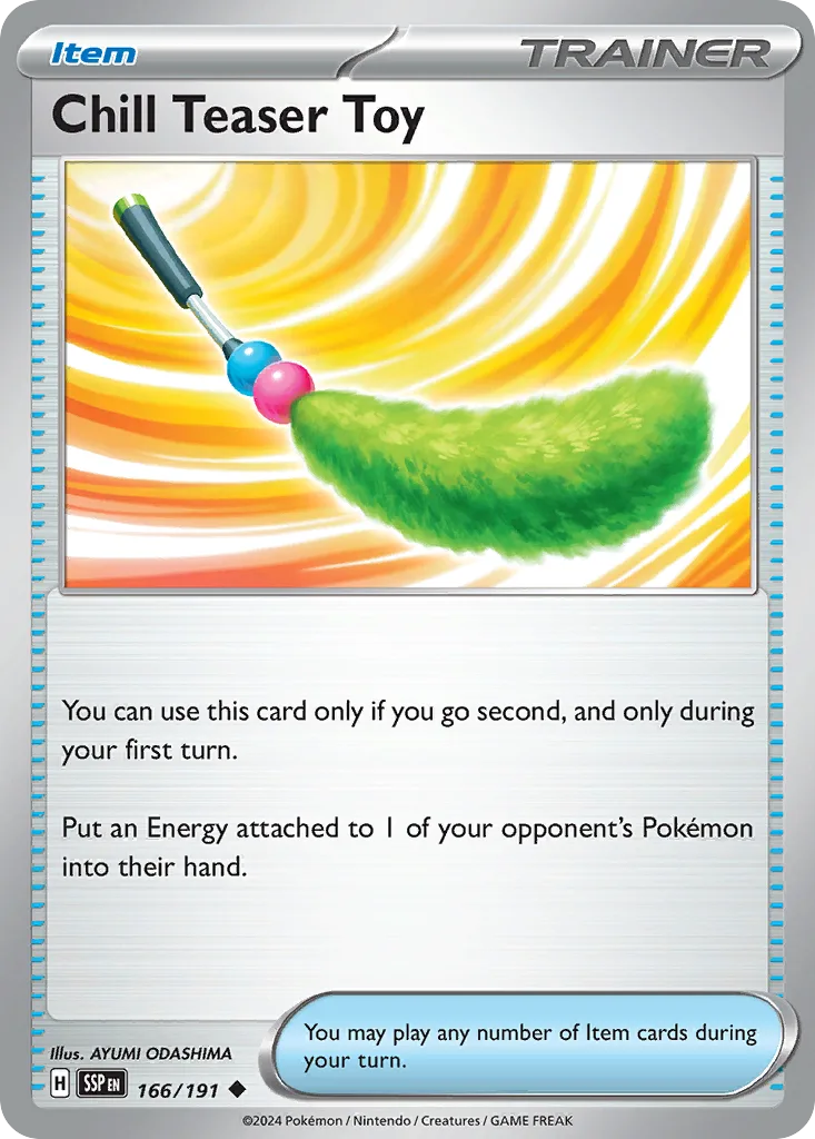 Surging Sparks Chill Teaser Toy card front, 166/191