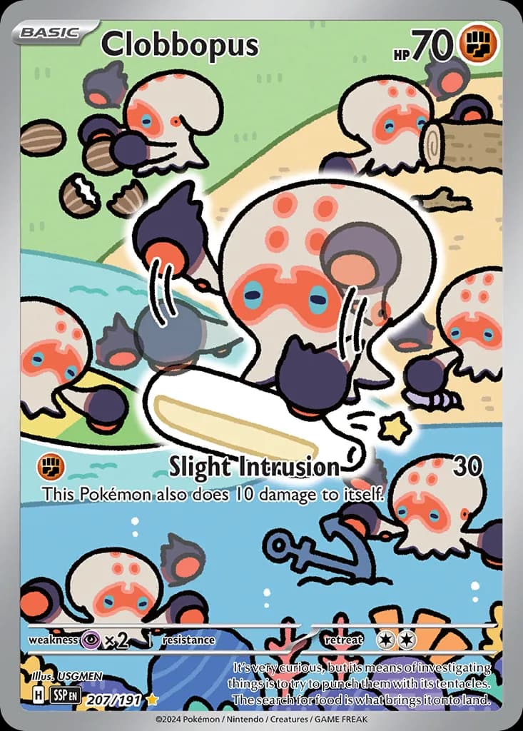 Surging Sparks Clobbopus card front, 207/191