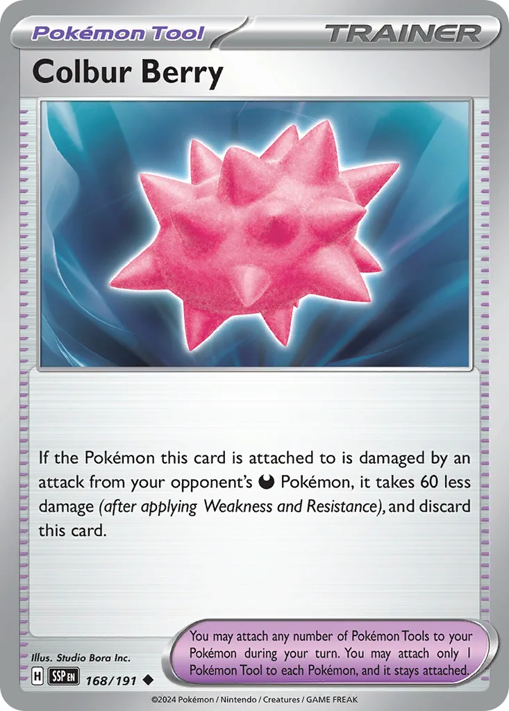 Surging Sparks Colbur Berry card front, 168/191