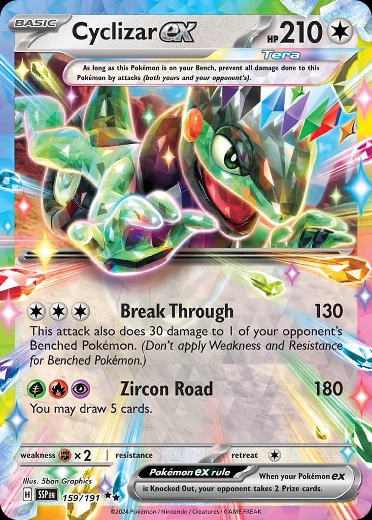 Surging Sparks Cyclizar ex card front, 159/191