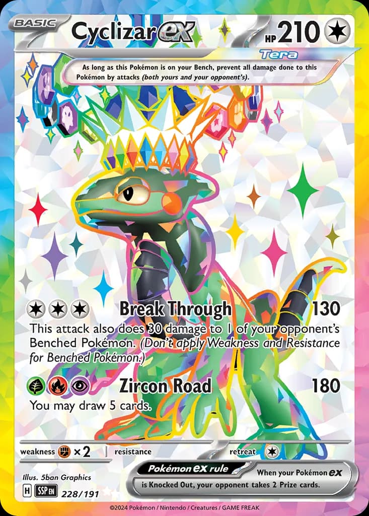 Surging Sparks Cyclizar ex card front, 228/191