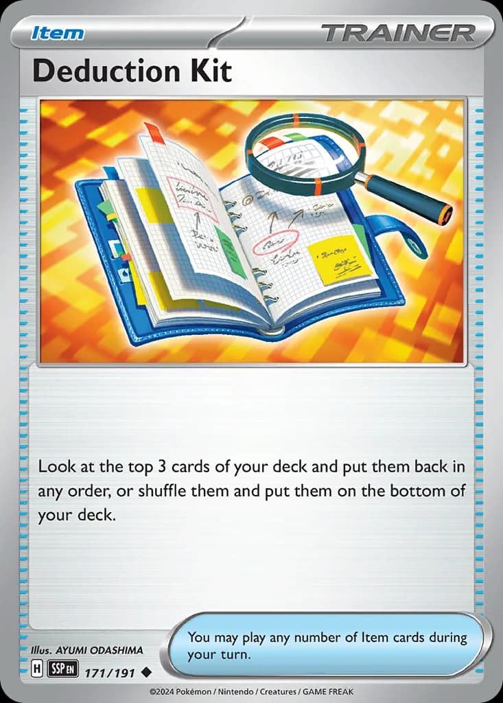 Surging Sparks Deduction Kit card front, 171/191
