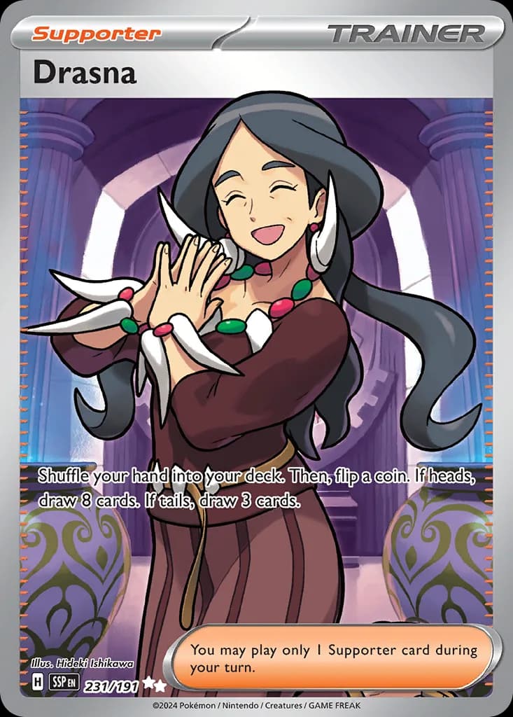 Surging Sparks Drasna card front, 231/191
