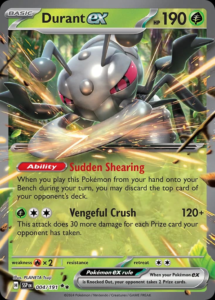 Surging Sparks Durant ex card front, 4/191