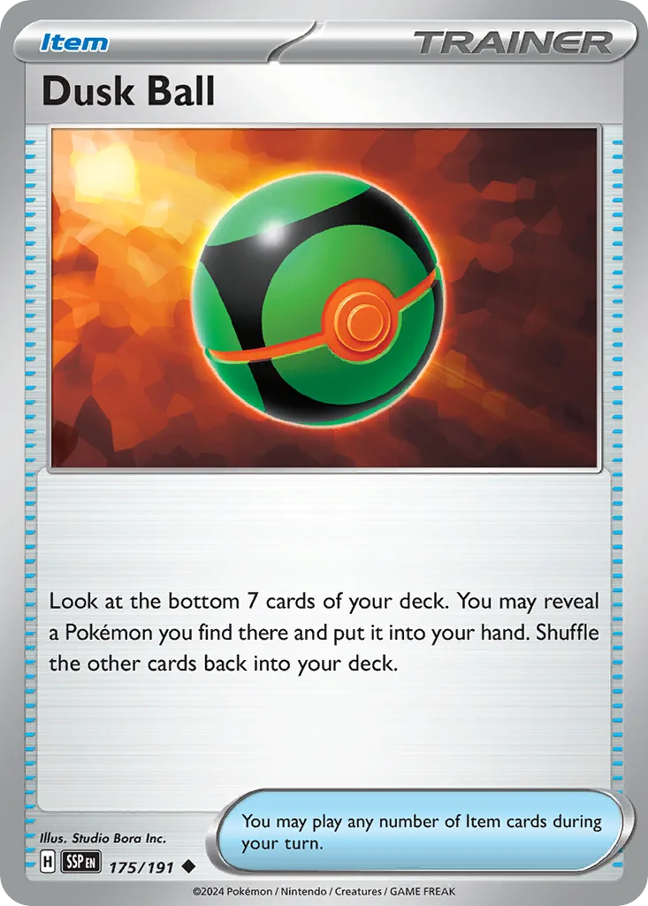 Surging Sparks Dusk Ball card front, 175/191