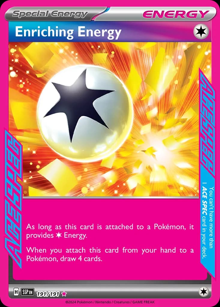 Surging Sparks Enriching Energy card front, 191/191